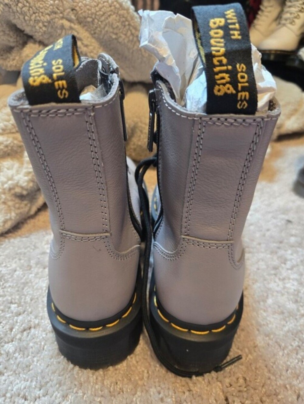 NWOB! Dr Martens Gray Jadon III Platform Boots. Size 8. MAKE OFFER!! - Picture 6 of 7